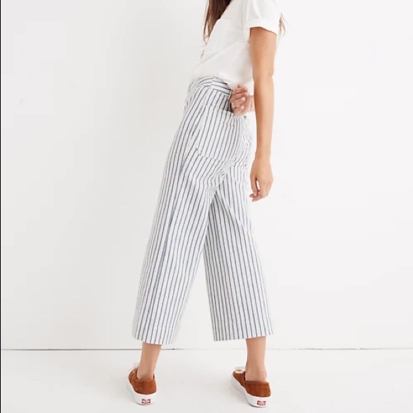 Madewell Denim - Madewell Emmett Wide-Leg Crop Pants Lace Up